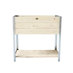 Castorama Carré Potager Bois Et Zinc Galva 78 X 36 X H.72 Cm