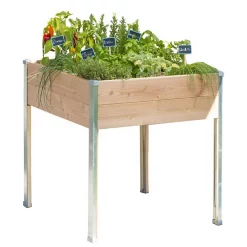 Castorama Carré Potager Sur Pieds Mon Petit Potager Design GM 80 X 75 X H.80 Cm