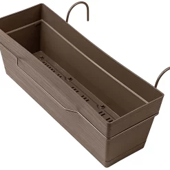 Castorama Jardinière à Réserve D'eau + Support Deroma Save R Camel 49 X 29 X H.17.3cm