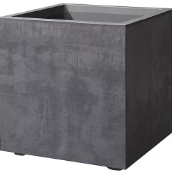 Castorama Jardinière Cube Millennium Deroma Anthracite 39 Cm