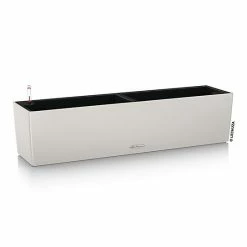 Castorama Jardinière Lechuza Color Gris Clair 80 X 19 X H.19 Cm