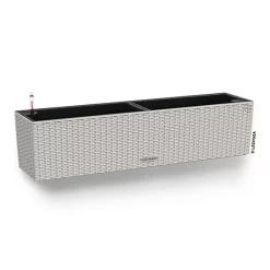 Castorama Jardinière Lechuza Cottage Gris Clair 80 X 19 X H.19 Cm