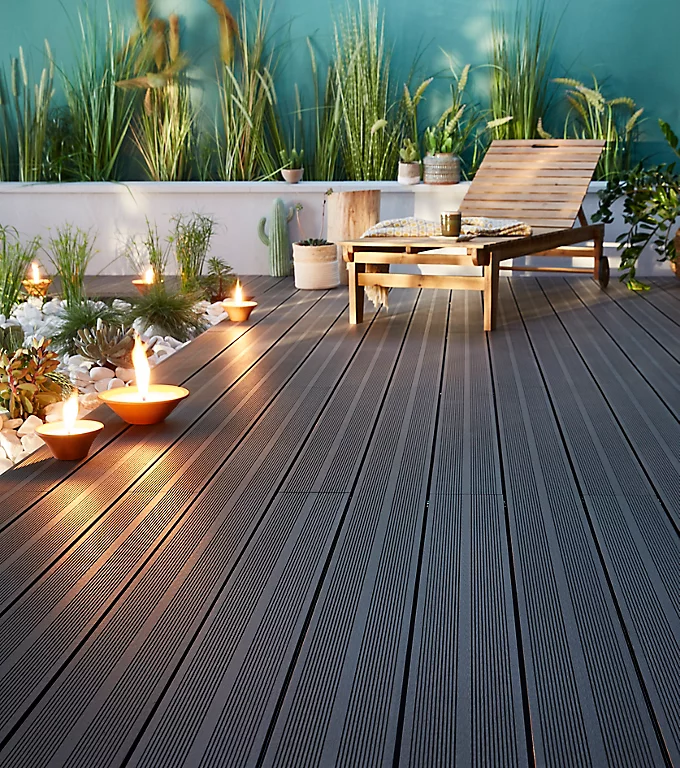 Castorama Lame De Terrasse Neva GoodHome L. 220 Cm X L. 14,5 Cm Composite Gris Anthracite 3 Castorama Lame De Terrasse Neva GoodHome L. 220 Cm X L. 14,5 Cm Composite Gris Anthracite