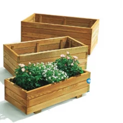 Castorama Lot De 3 Bacs Rectangles Bois