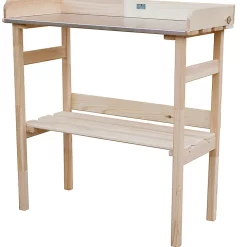 Castorama Table De Rempotage En Bois Avec Plateau En Zinc